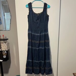 Indigo Blue Sleeveless Blue Maxi Dress